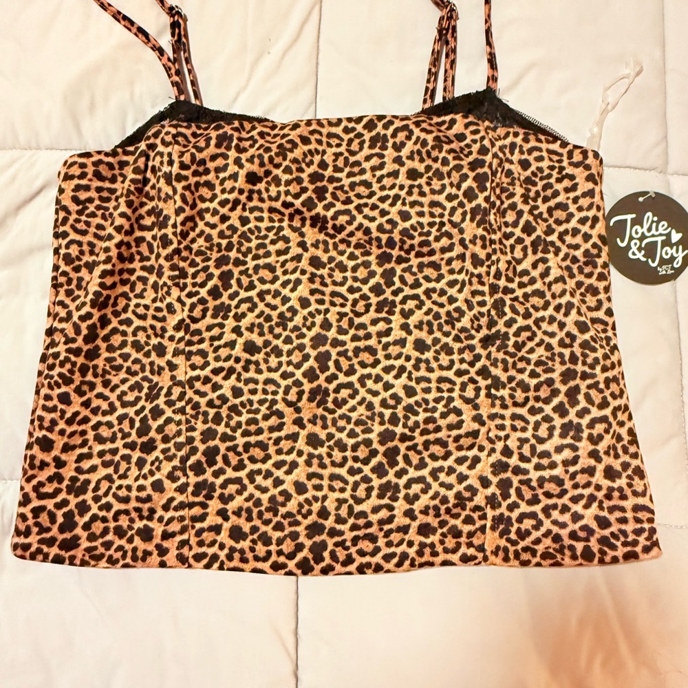 Leopard print Sleeveless Crop Camisole